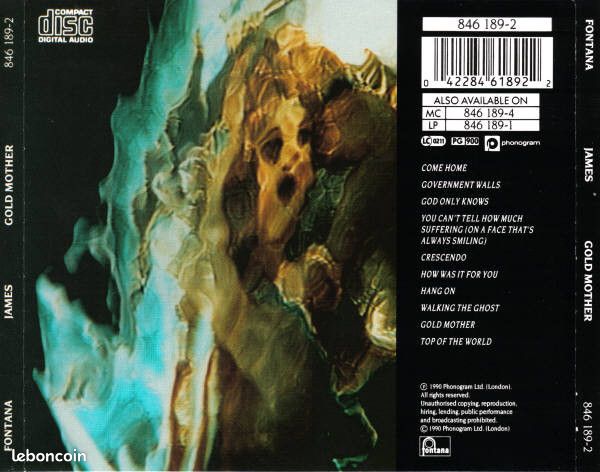 CD : James - Gold Mother - 1990 (alival) (image 2)