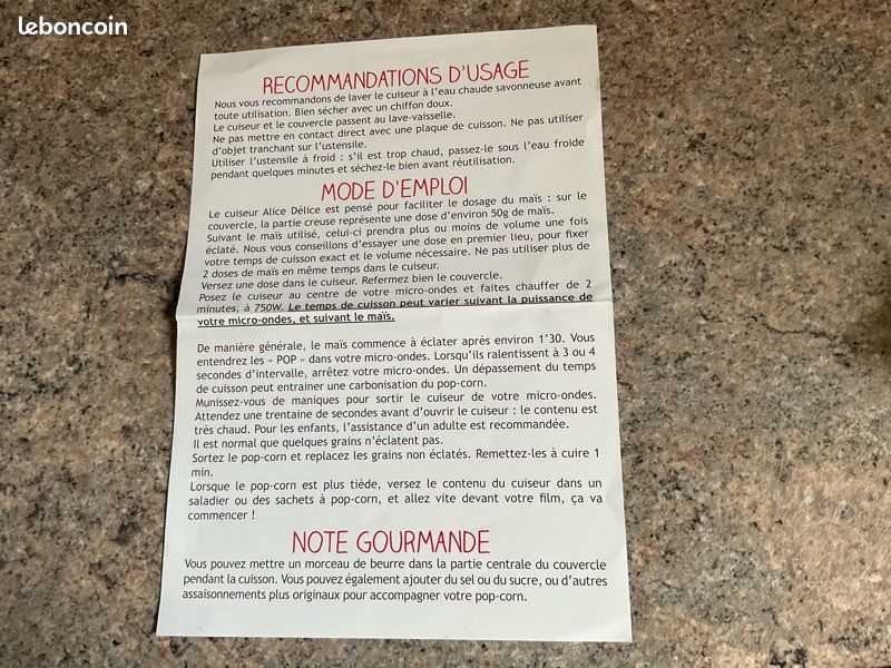 Cuiseur à pop corn micro-ondes (image 4)