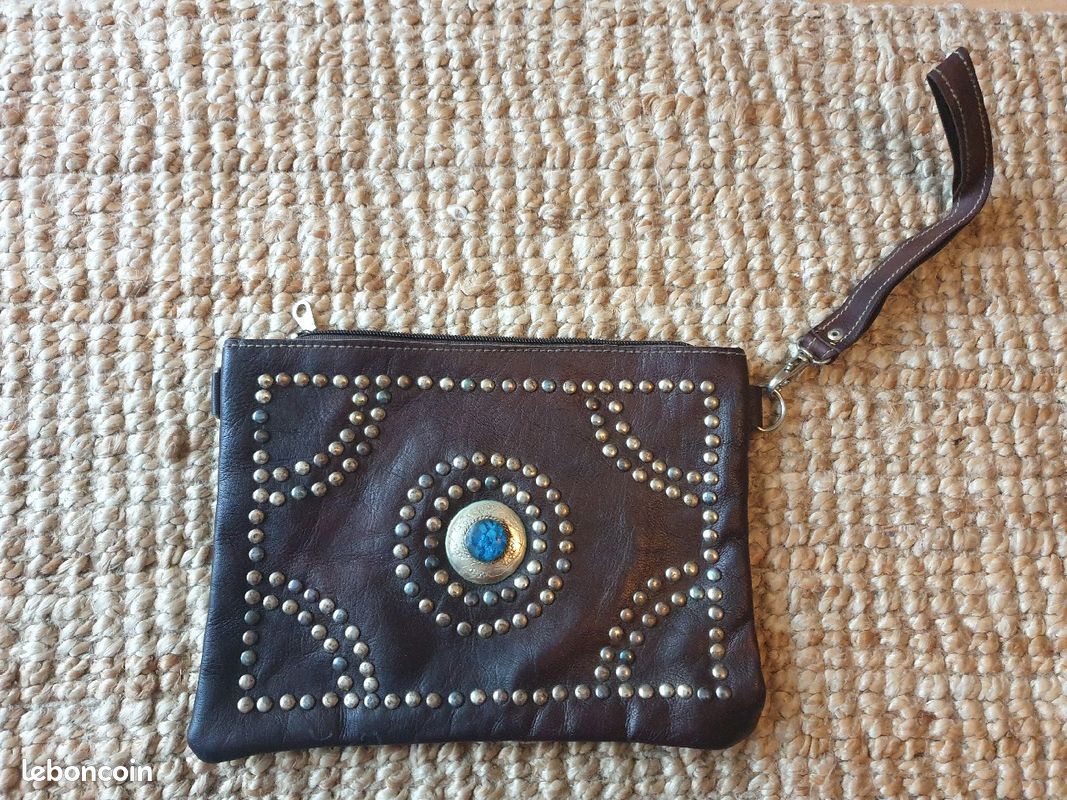Pochette en cuir marocaine (image 1)