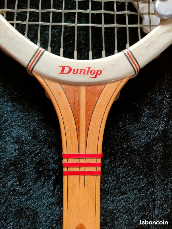 Raquette De Tennis Vintage Dunlop Alpha En Bois - Avec Housse, Fabriquée En Angleterre