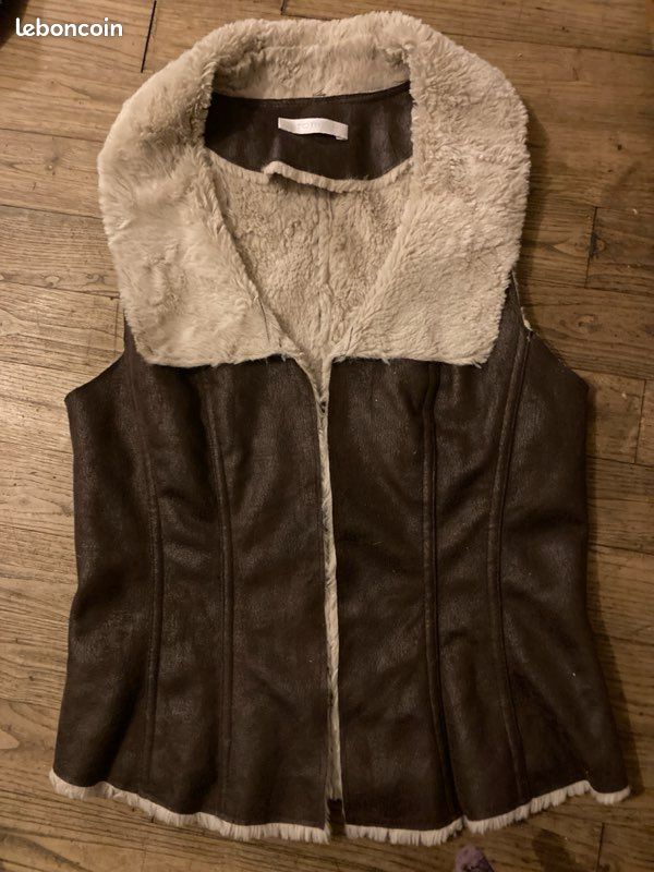 Gilet en peau Promod doublé T36 (image 1)