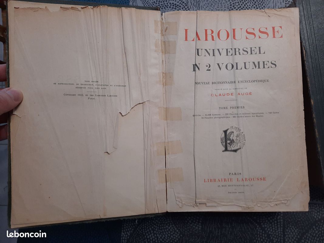 Dictionnaire larousse universel 1922 en deux volumes (image 3)