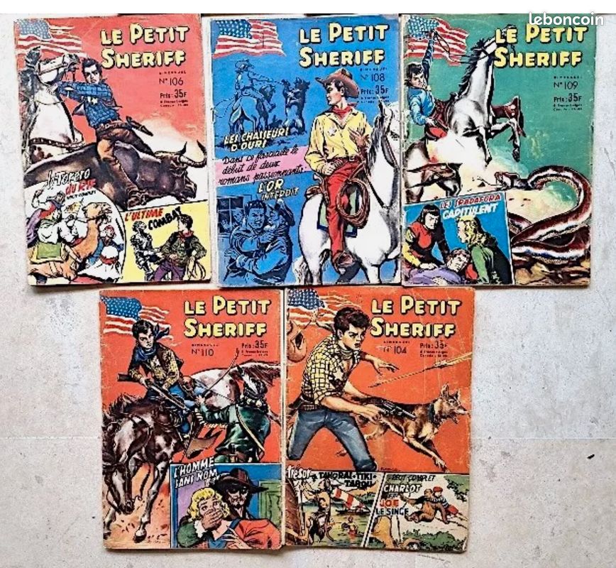 E PETIT SHERIFF lot de 13 numéros des années 53-54. Bon lot rarement proposé (image 3)