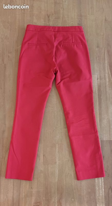 Pantalon femme chino rouge Mango 34 (image 8)