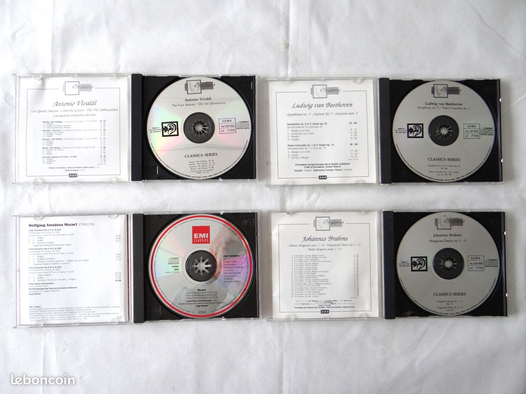 CD musique classique : VIVALDI, BEETHOVEN, MOZART, BRAHAMS (image 2)