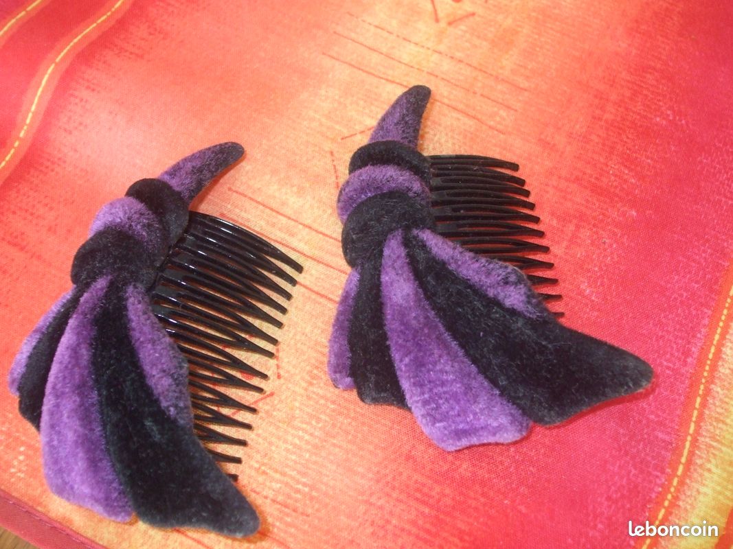 Halloween: VIOLET,ORANGE,NOIR: accessoires cheveux (4 pièces) (image 5)