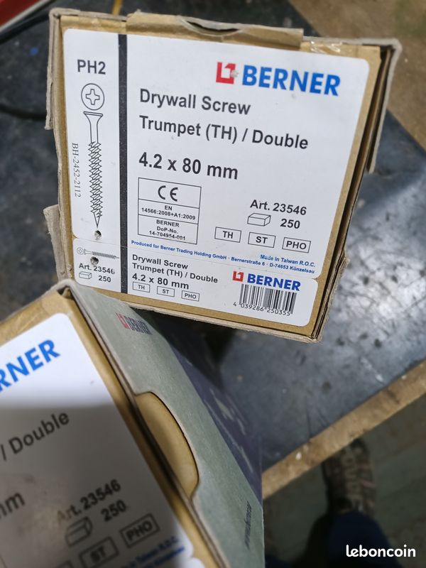 Boite vis Berner Drywall Screw Trumpet 4.2 X 80 NEUVES (image 3)