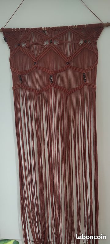 Rideau de porte macramé terre cuite (image 2)