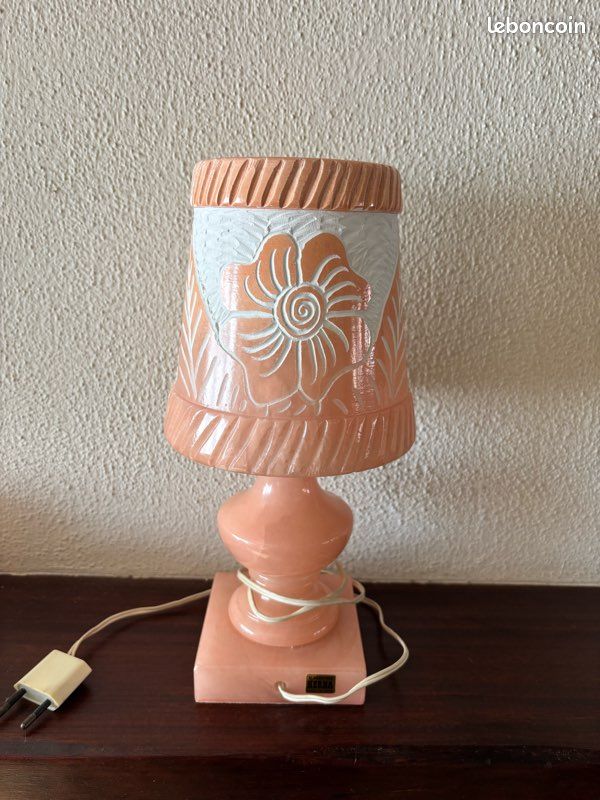 Lampe albâtre rose (image 3)