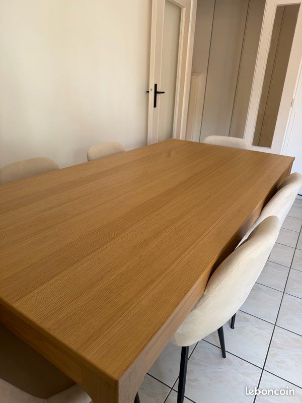 Lot Table + 4 chaises – 180/240 cm (image 3)