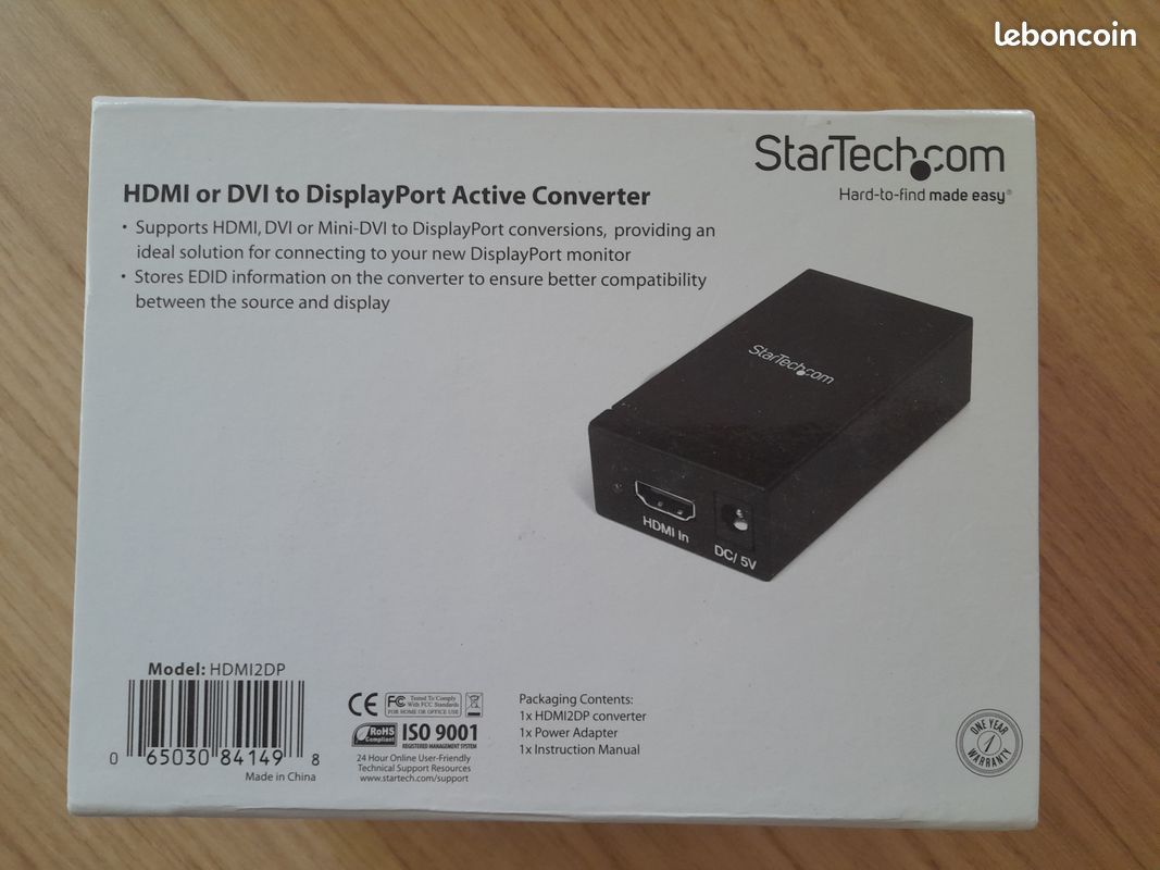 Adaptateur actif / Convertisseur vidéo DVI ou HDMI vers DisplayPort de marque STARTECH (image 2)
