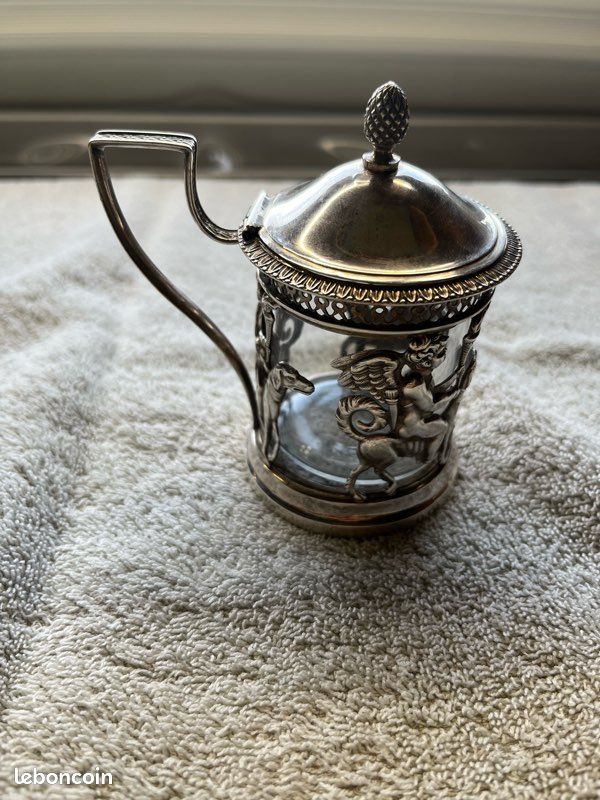 CAFETIER FILTRE égoïste en métal argentée ancienne hauteur 12 cm bon état EUR 33,00 - FR