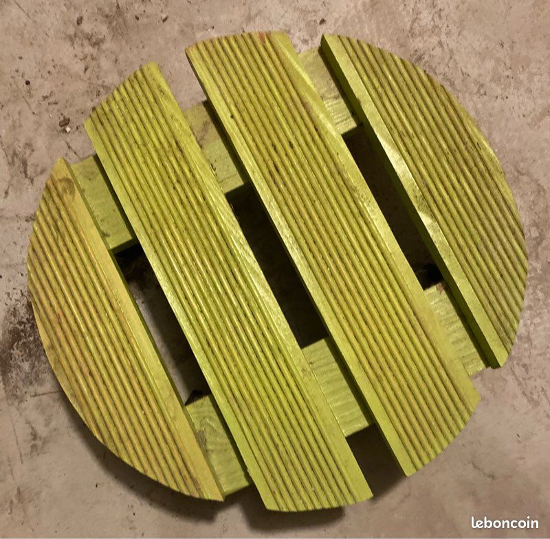 3 Supports bois à roulettes POT FLEURS (image 1)