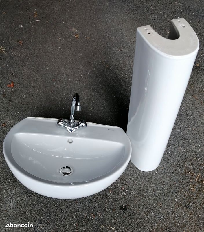 Lavabo Geberit neuf sur colonne (image 1)