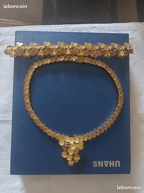 Ensemble collier et bracelet or 18 carats (image 1)