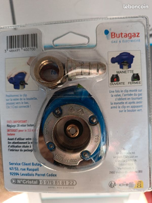 Raccords, coudes, détendeurs, lyre, flexibles gaz butane propane groupe sécurité chauffe eau (image 6)