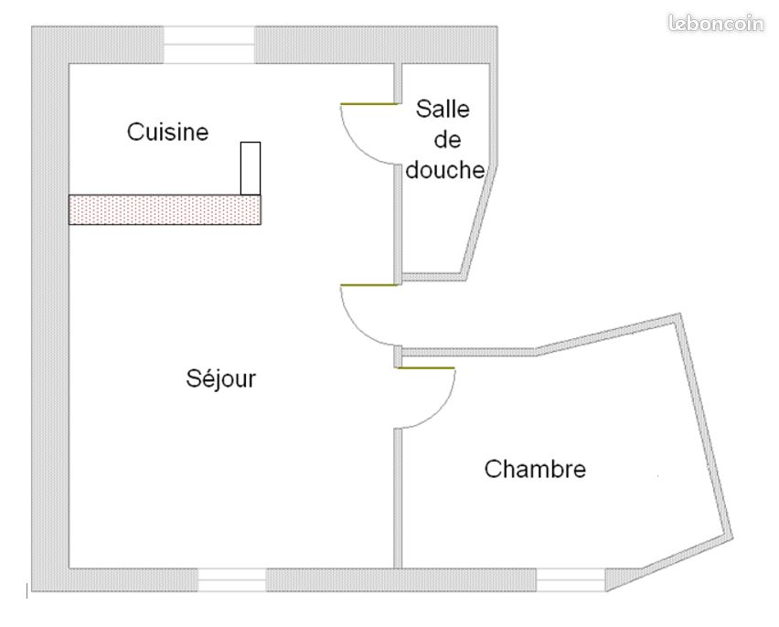 T2 rénové et calme centre ville de Pau vendu loué 485 euros - Pau 64000 (image principale 2)