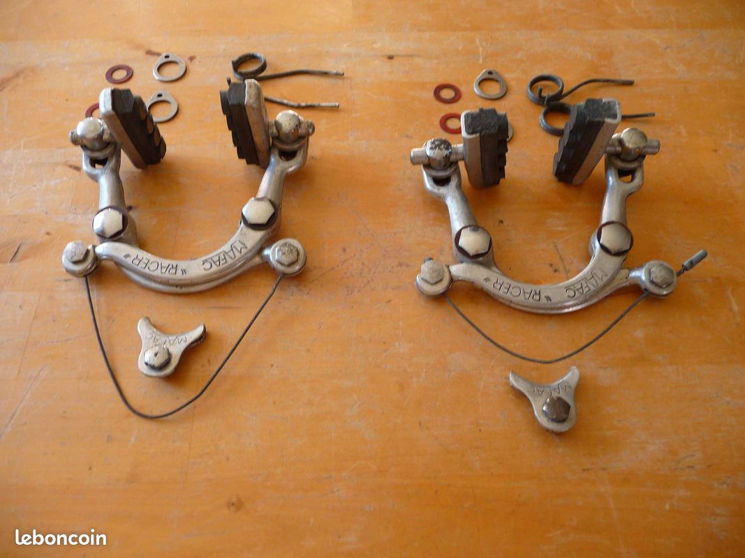 Paire étrier de frein vélo ancien vintage aluminium MAFAC RACER