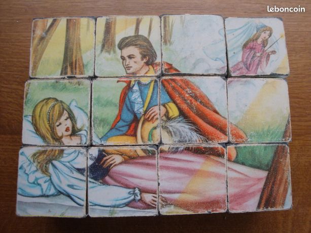 Jeu De Cubes Ancien ORTF BABAR 1968 - Puzzle Vintage Garnier Cornil - Collection Jeu Enfant Rétro