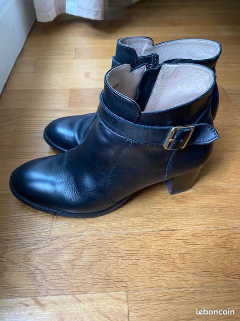 HOT Mellow Yellow Bottine Femme Cuir Noir Bottines Mellow