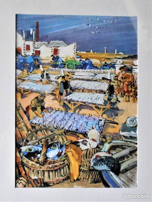 M.MEHEUT:Estampe Originale-LE CROISIC (image 2)