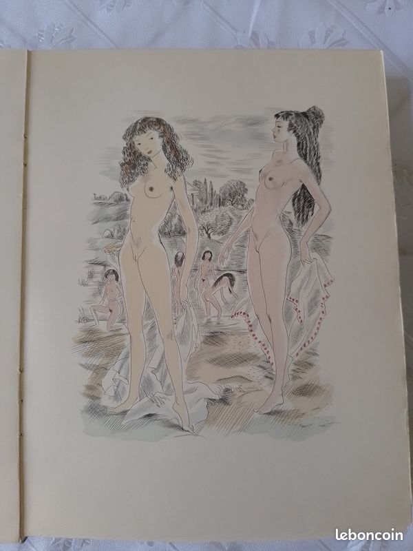 Les chansons de bilitis. Pierre louys. 1954. Pointes sèches originales de gaston barret. édition de (image 3)