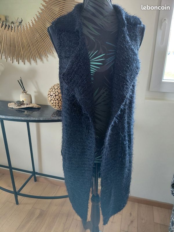 Gilet long sans manche fourrure Fontani - Manteaux Femme | La Piscine