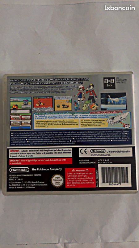 Pochette / Boîtier Pokémon Version Argent – Nintendo DS – Sans le jeu (image 3)
