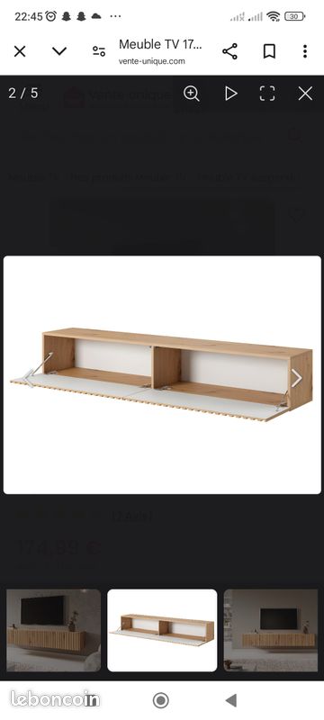 Meuble TV en bois Conforama (image 5)
