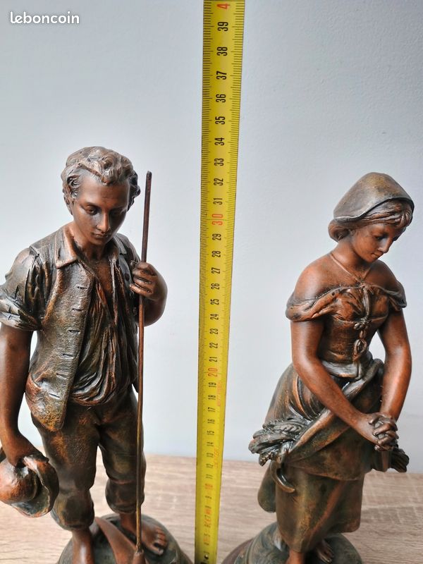 Sculptures en régule l'angélus d'après Adrien Gaudez (image 20)