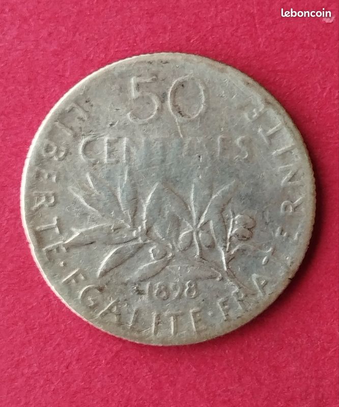50 Centimes Semeuse 1898 Troisième république