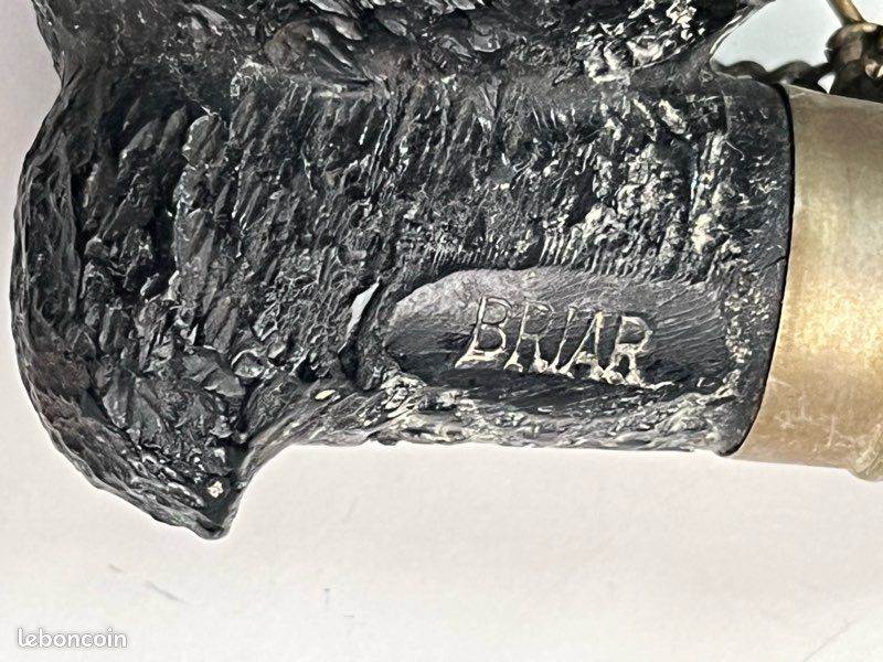 Ancienne pipe suisse BRIAR avec couvercle (image 2)