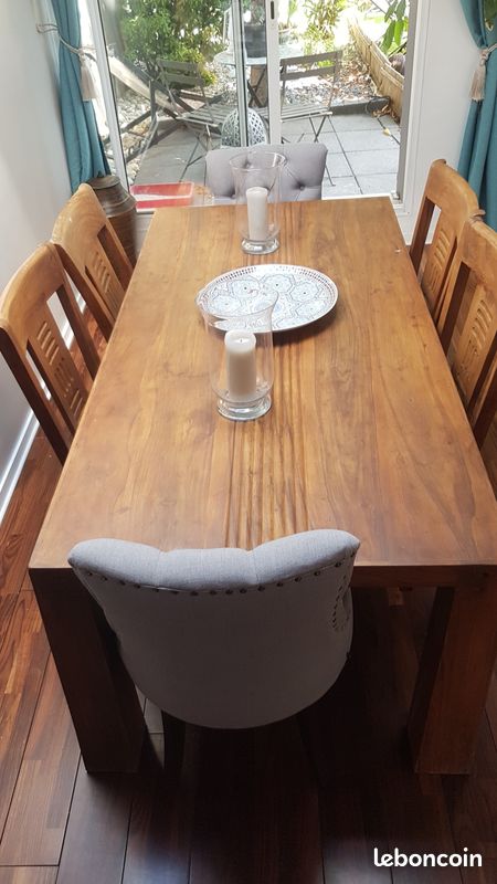 Meuble blibliotheque et table salle a mange maison coloniale (image 3)
