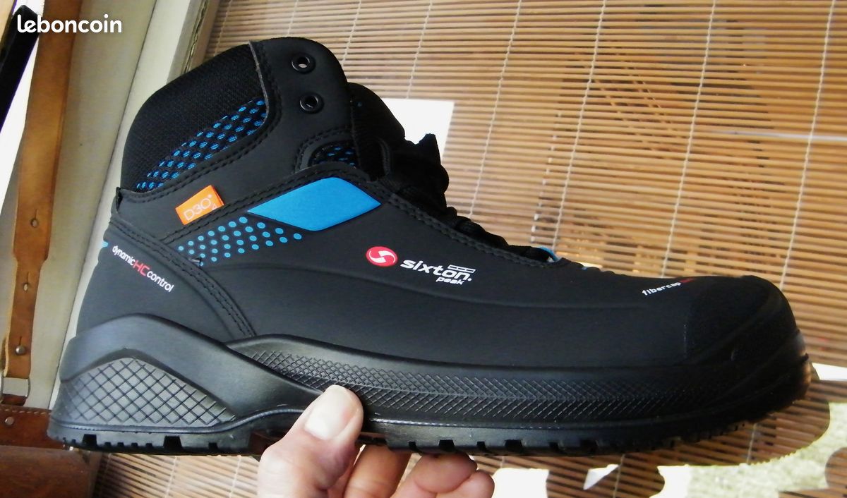 Chaussures bottines de sécurité en cuir et toile Sixton peak neuves 40 homme (image 8)