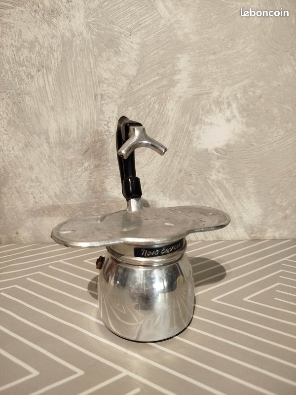 Cafetière Italienne Vintage Aluminium - 1 à 2 Tasses - Pour Collectionneur