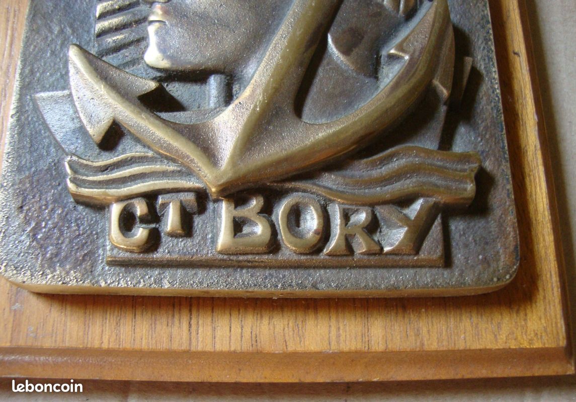 COMMANDANT BORY Aviso Colonial -1964-1996-TAPE de BOUCHE - Marine -sur bois (image 2)
