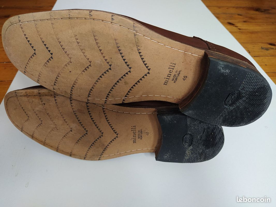 Chaussures low boots en cuir, Minelli, pointure 45 (image 4)