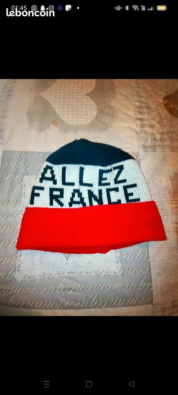 Bonnet Tricolore Français Bleu Blanc Rouge - Taille Unique - Neuf Avec étiquettes