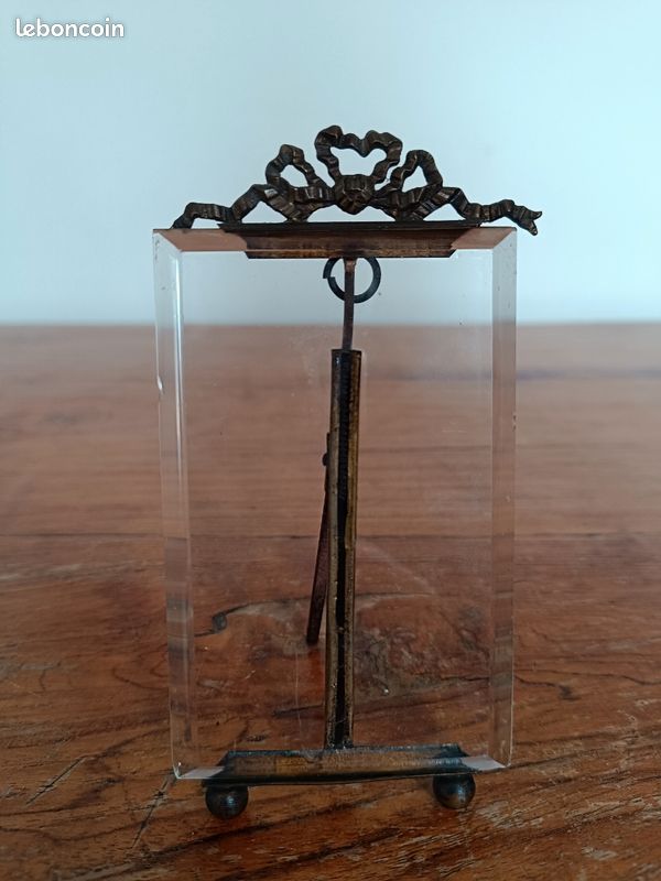 Cadre porte photo à verre biseauté