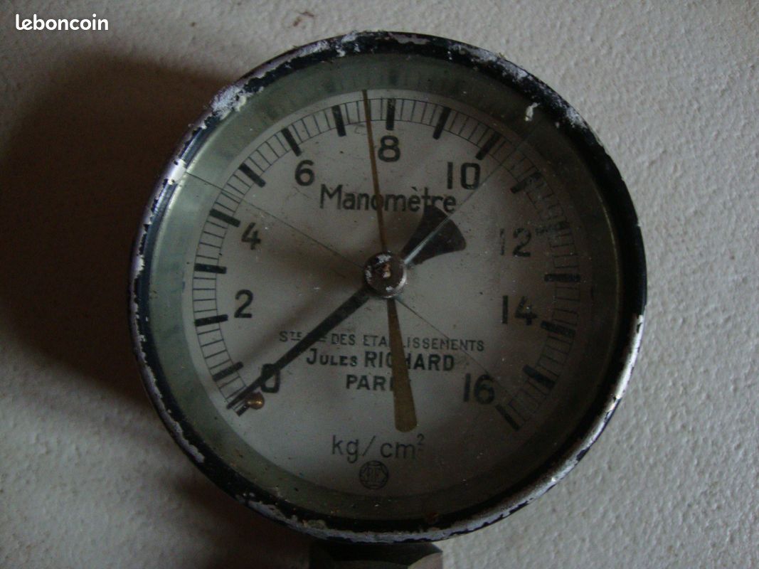 Manomêtre industriel VINTAGE 16 bars J. RICHARD (image 2)