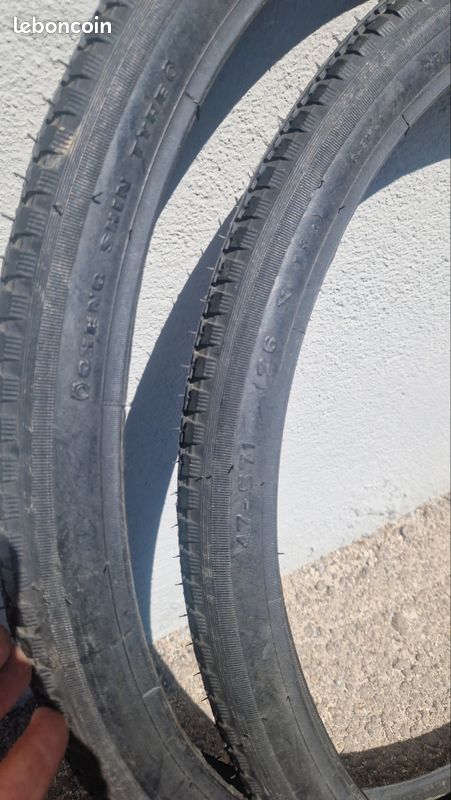 2 Pneus 26 X 1 1/2 (40-584) Noirs Ecovelò - Parfaits Pour Vélo Vintage, City Bike Et Ballon Néerlandais