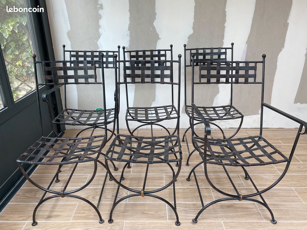 Chaises en fer forgé (image 1)