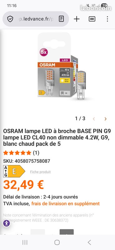 Lot ampoules Led (image 3)
