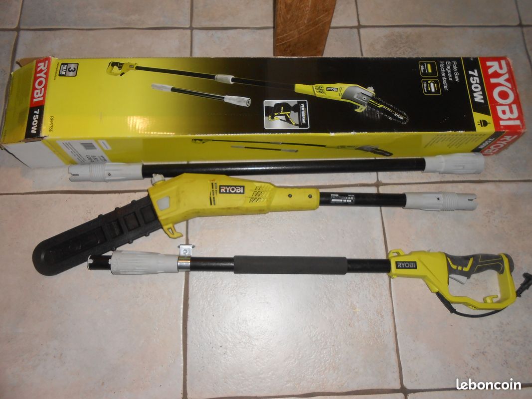 RYOBI Elagueur électrique sur perche 750W RPP755E Bricolage