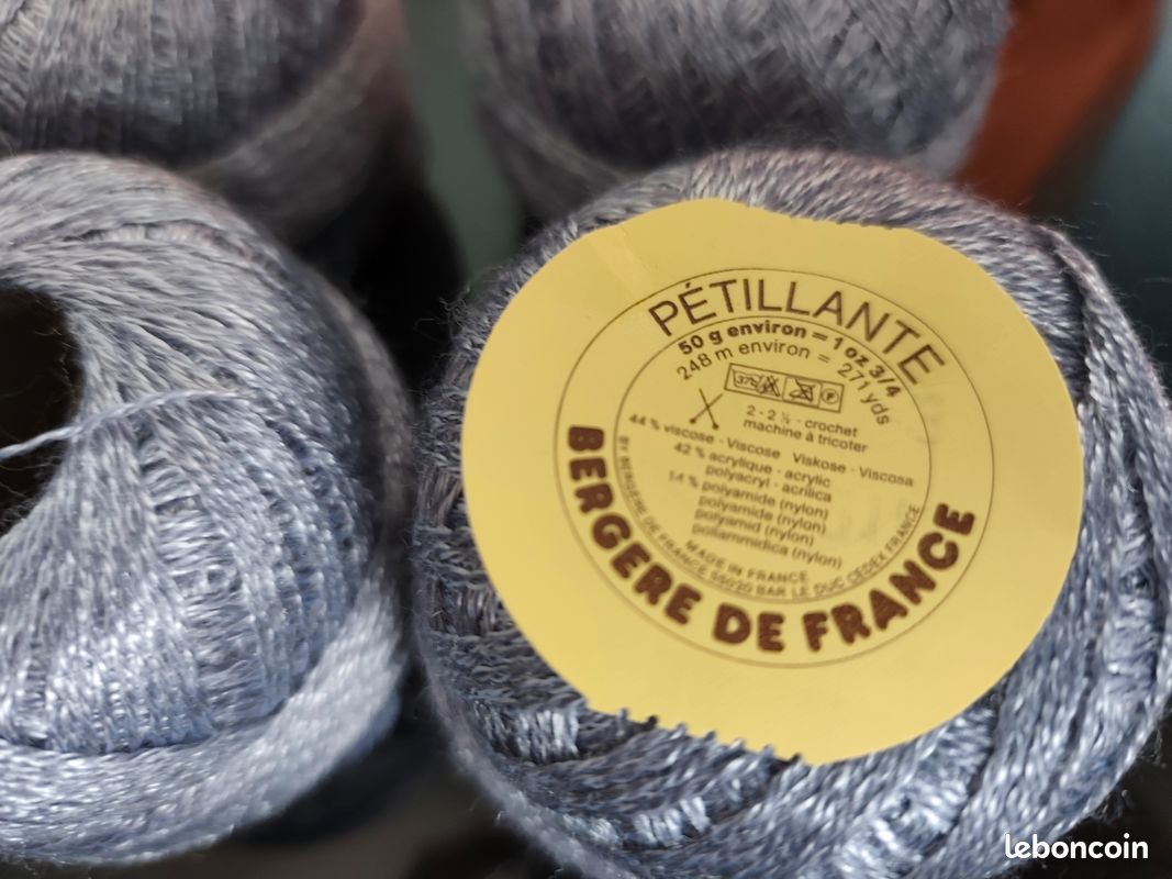 Lot de 7 pelotes de laine Pétillante Bergère de France (image 3)