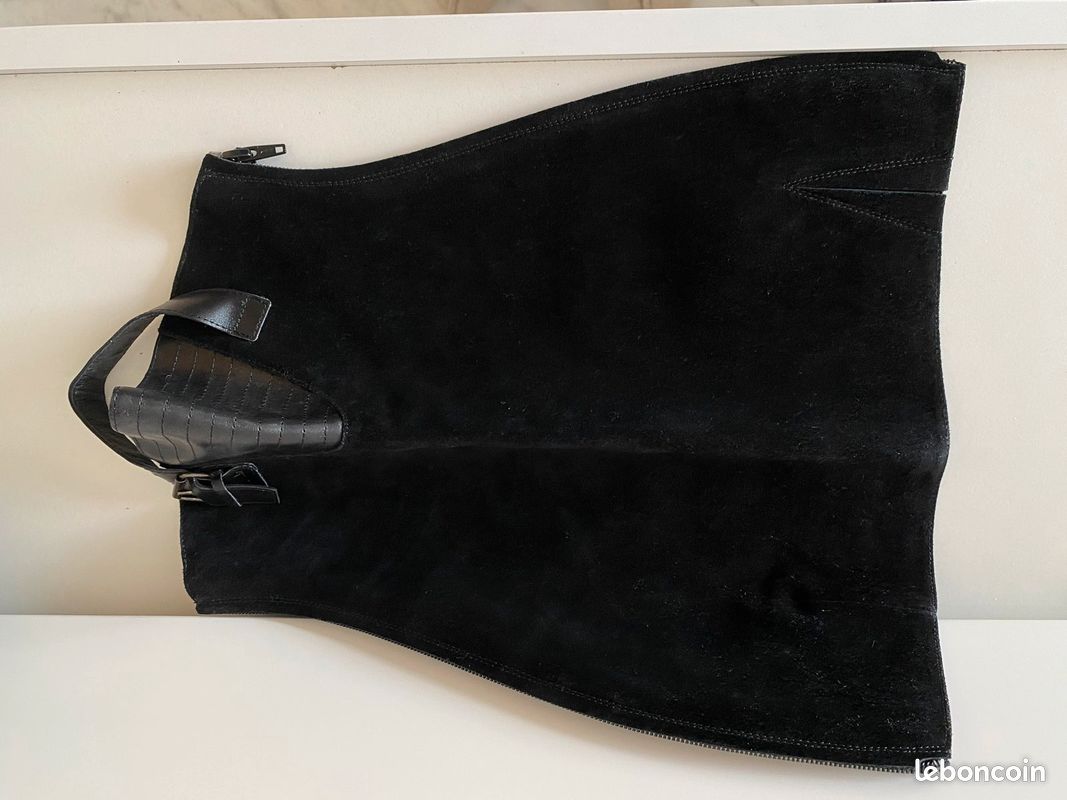 Bottines bottes cuir daim (image 9)