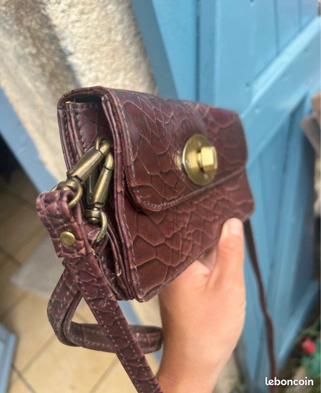 SAC À MAIN femme marron DAVID JONES vintage design XXe France N3699 EUR 190,00 - FR
