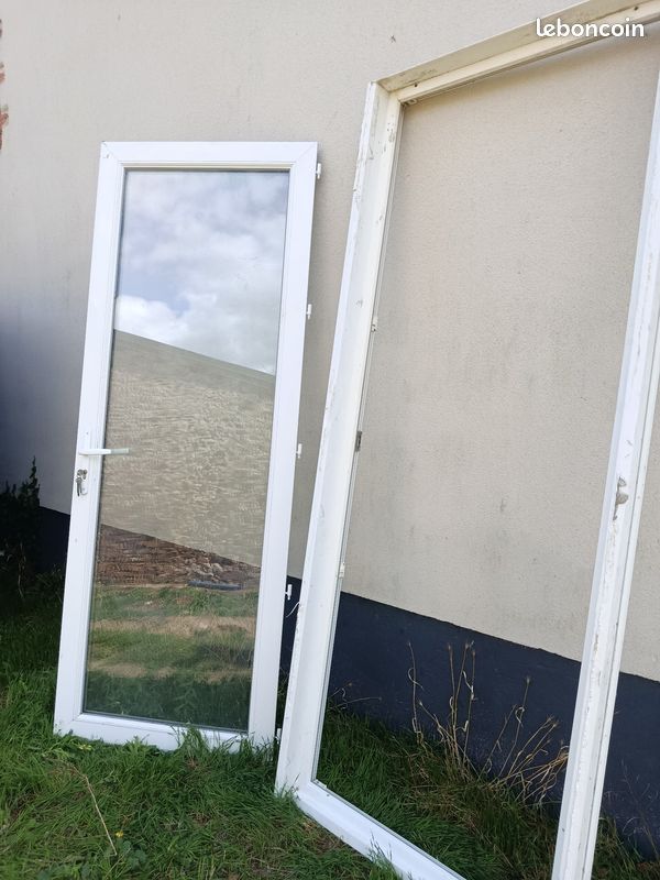 Porte vitree pvc blanc (image 1)