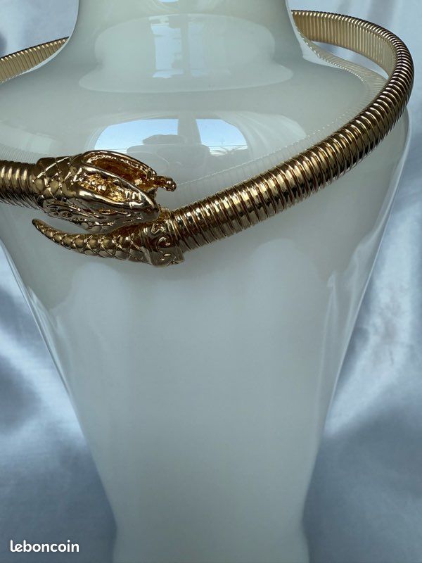 Collier choker serpent doré (image 3)