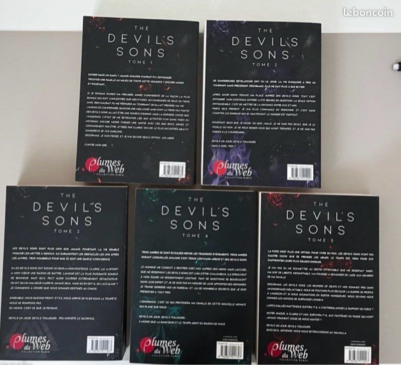 Lot de livre the devils sons tome 1 à 5 + bucket list + rebel university (image 2)